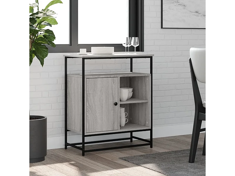 Buffet | Bahut | Meuble de rangement sonoma gris 69x35x80 cm bois d'ingénierie