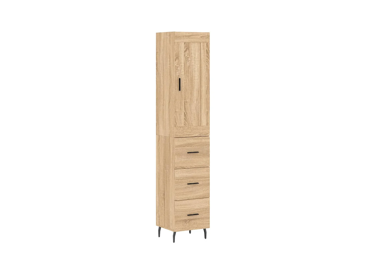 Buffet | Bahut | Meuble de rangement haut Chêne sonoma 34,5x34x180 cm Bois d'ingénierie