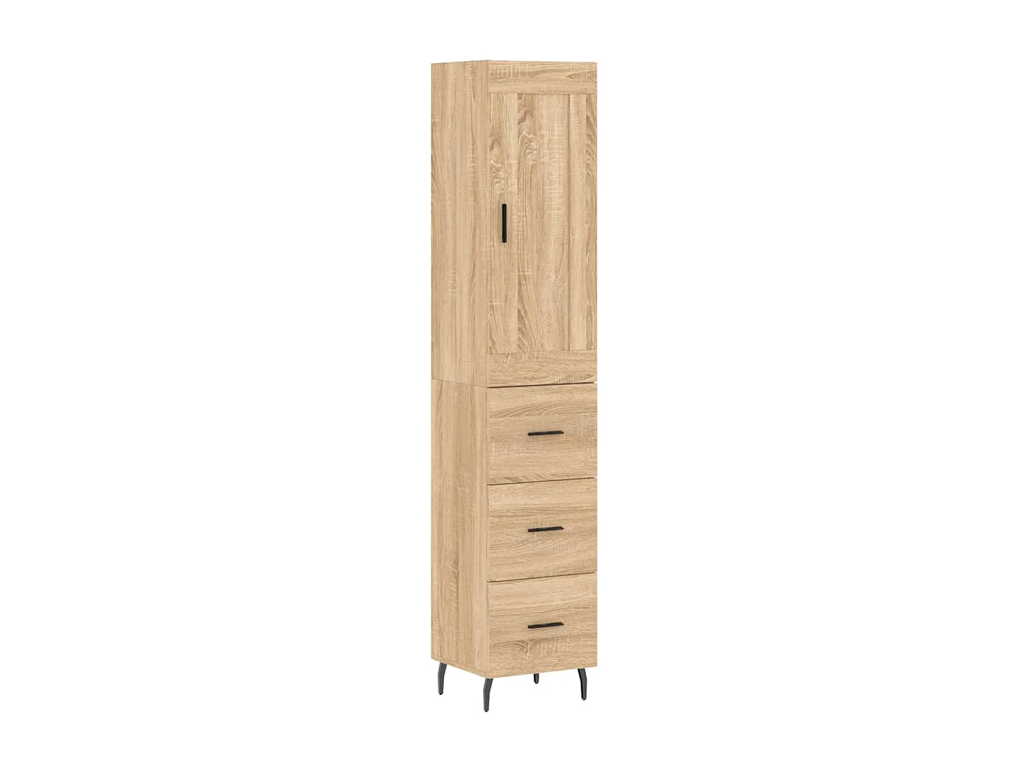 Buffet | Bahut | Meuble de rangement haut Chêne sonoma 34,5x34x180 cm Bois d'ingénierie