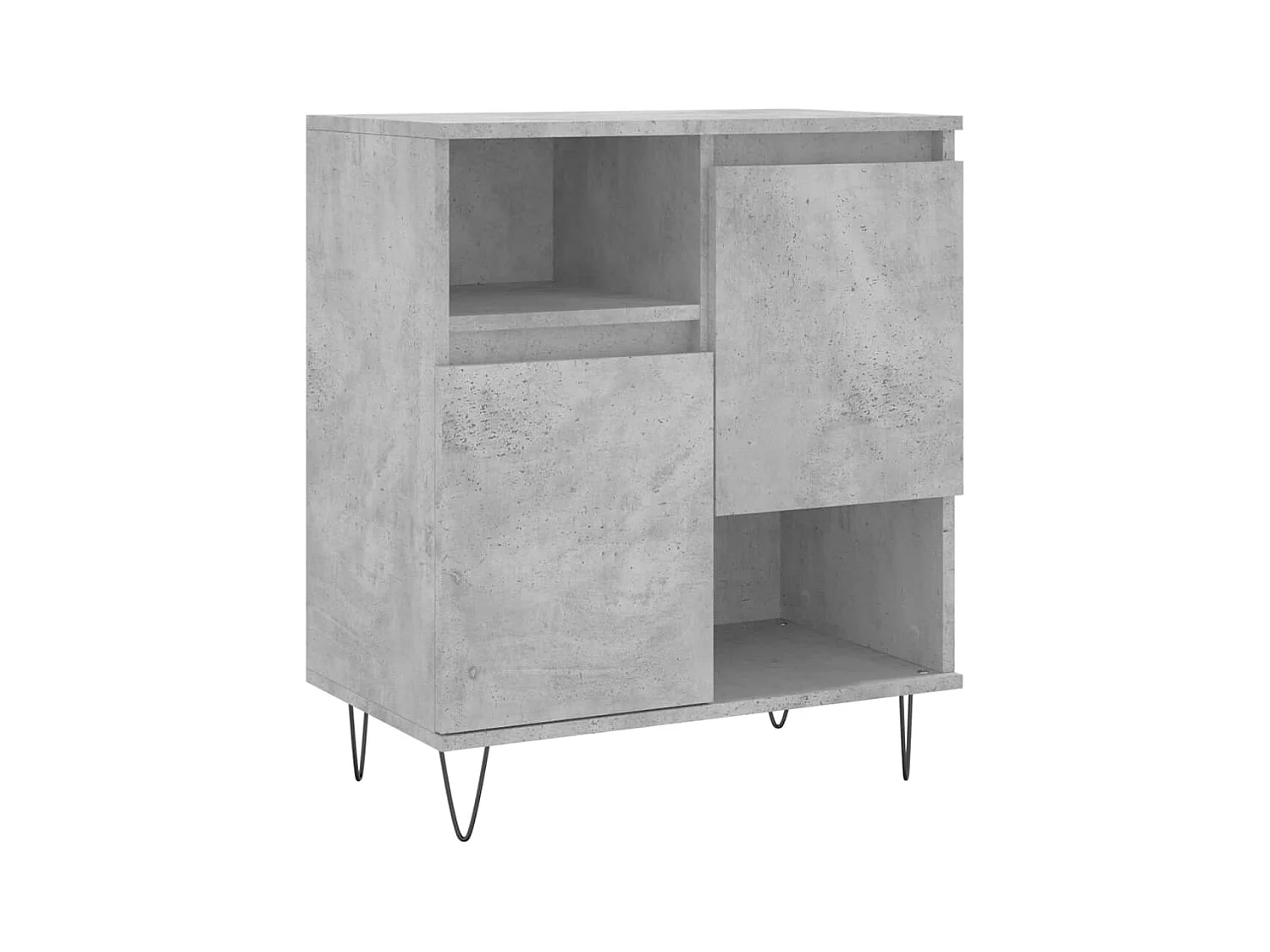 Credenze | Buffet | Armadi 2 pz Grigio Cemento in Legno Multistrato