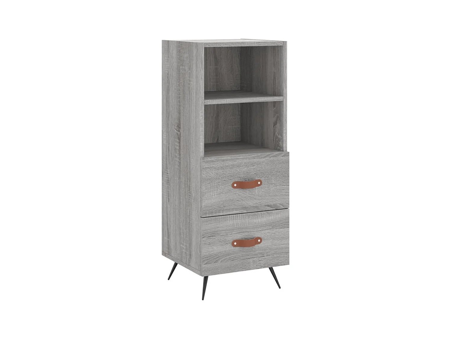 Buffet | Bahut | Meuble de rangement haut Sonoma gris 34,5x34x180 cm Bois d'ingénierie