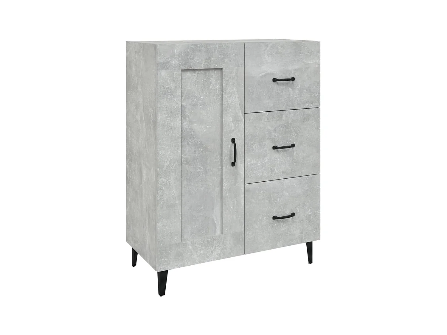 Buffet | Bahut | Meuble de rangement Gris béton 69,5x34x90 cm Bois d'ingénierie