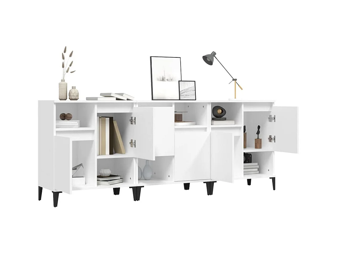 Buffets | Bahuts | Meuble de rangement 3 pcs blanc 60x35x70 cm bois d'ingénierie