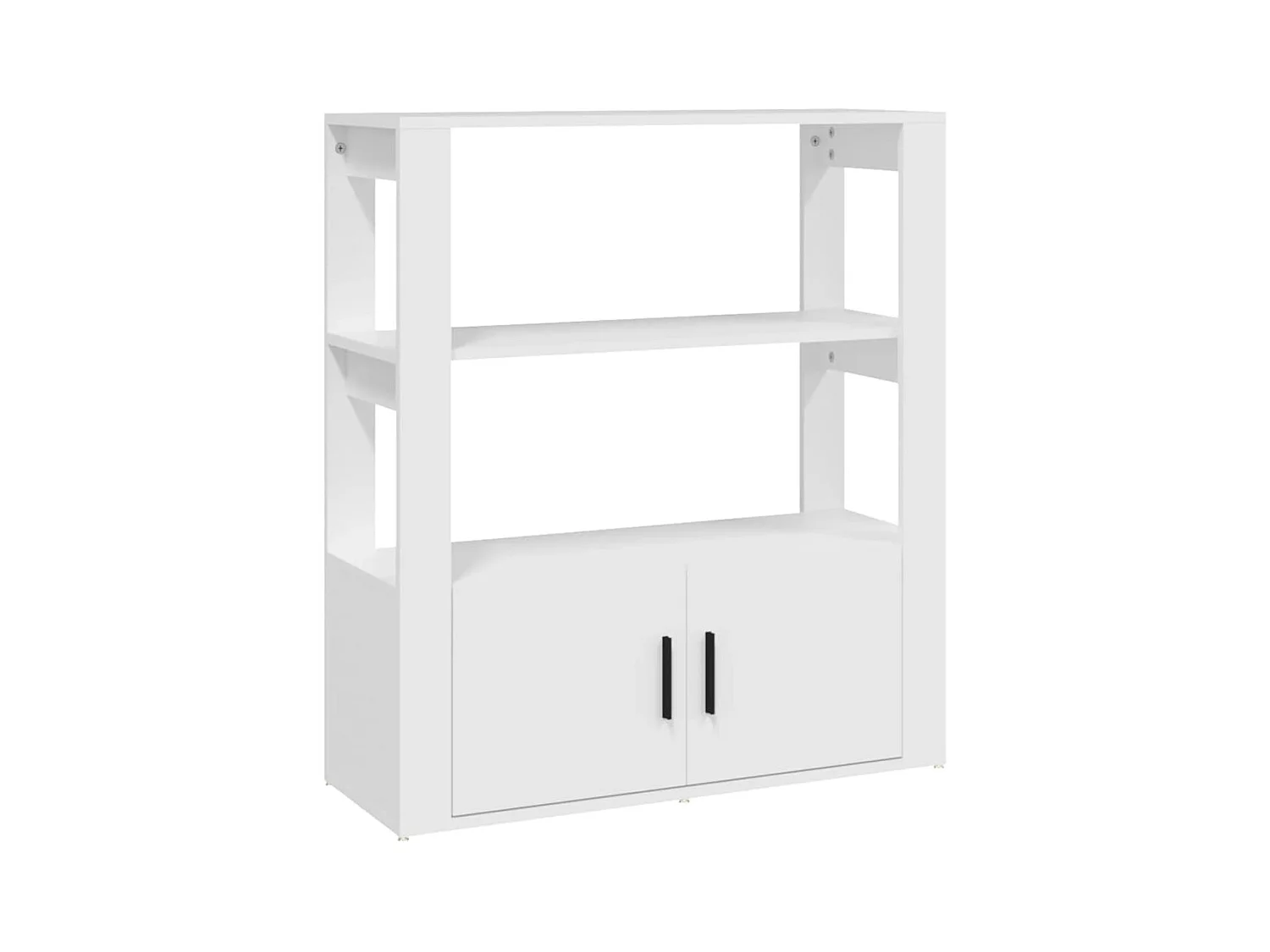 Credenza | Buffet | Armadio Bianca 80x30x90 cm in Legno Multistrato