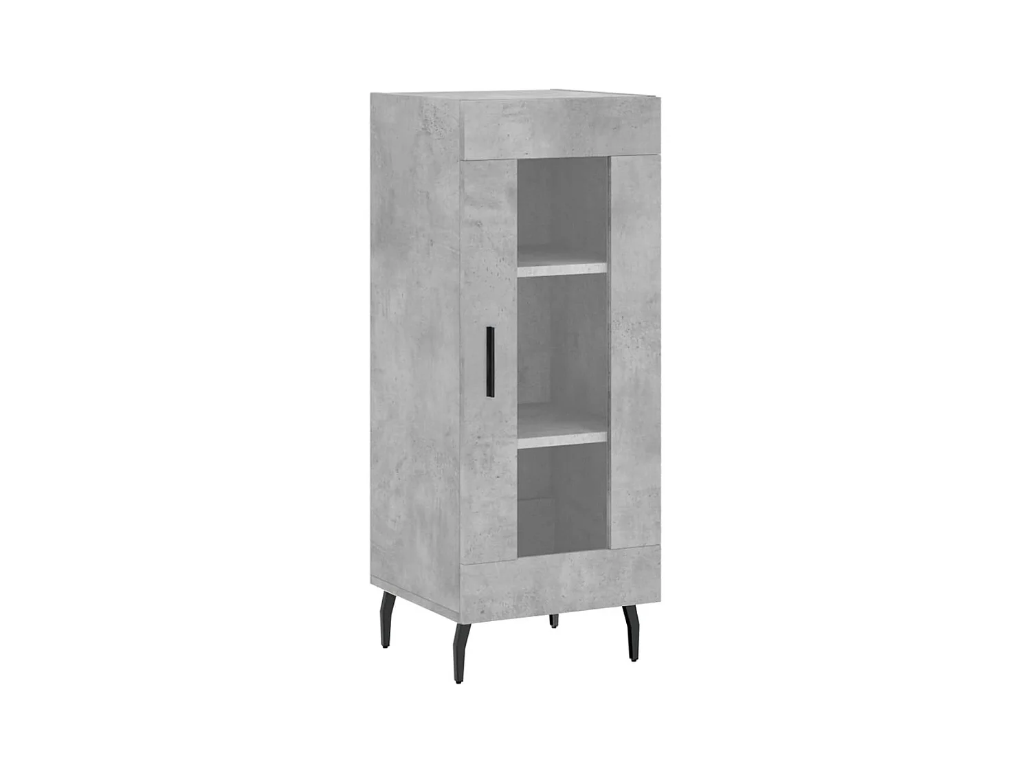 Credenza | Buffet | Armadio Grigio Cemento 34,5x34x180 cm in Legno Multistrato