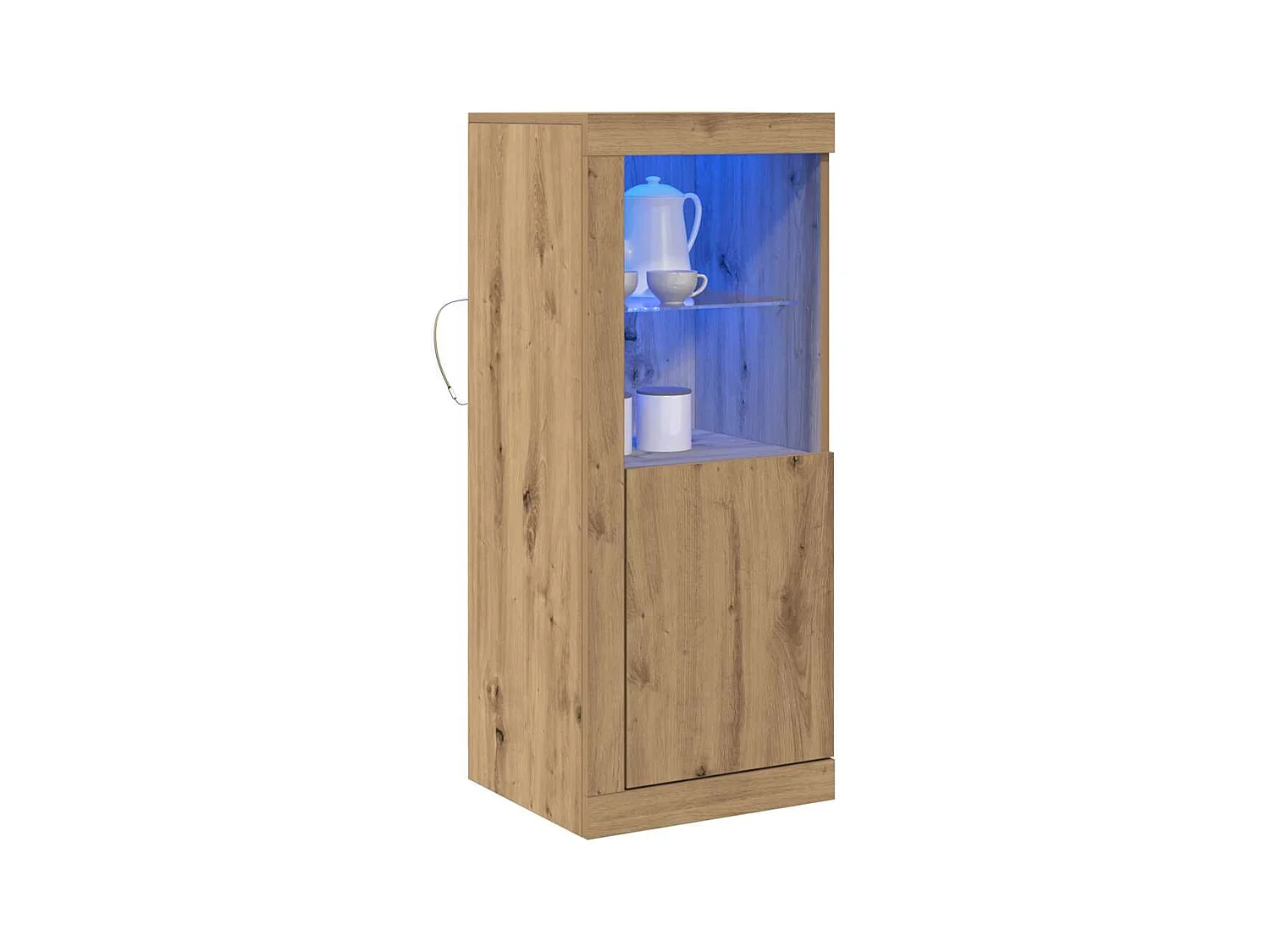 Buffet | Bahut | Meuble de rangement avec lumières LED Chêne Artisan 41x37x100 cm