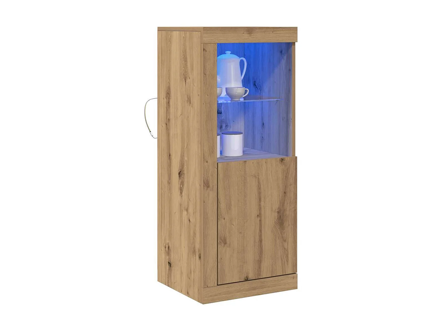 Buffet | Bahut | Meuble de rangement avec lumières LED Chêne Artisan 41x37x100 cm
