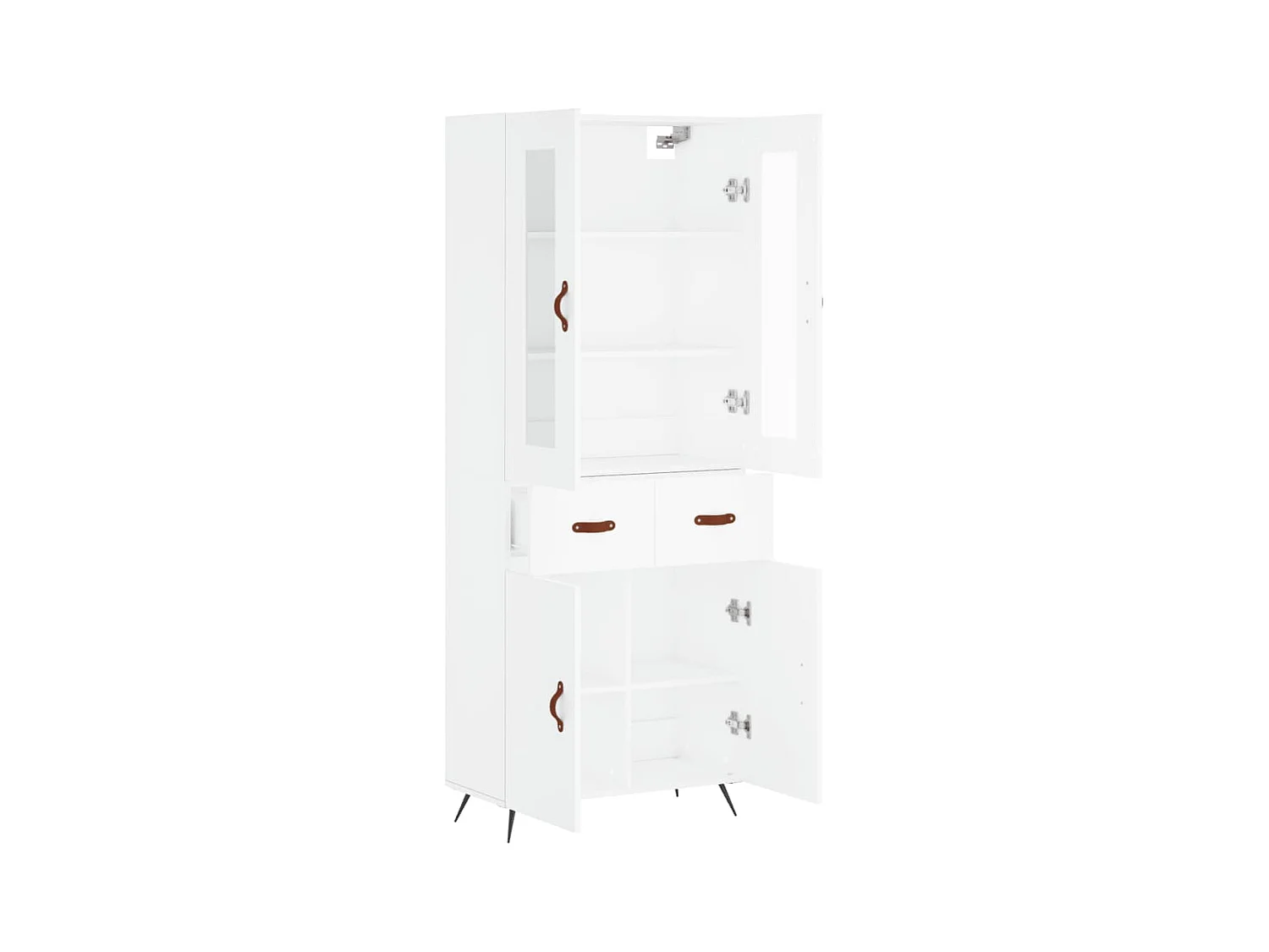 Buffet | Bahut | Meuble de rangement haut Blanc 69,5x34x180 cm Bois d'ingénierie