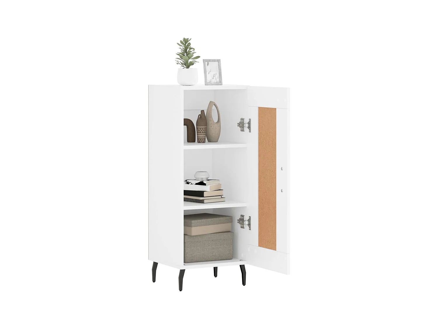 Buffet | Bahut | Meuble de rangement blanc 34,5x34x90 cm bois d'ingénierie