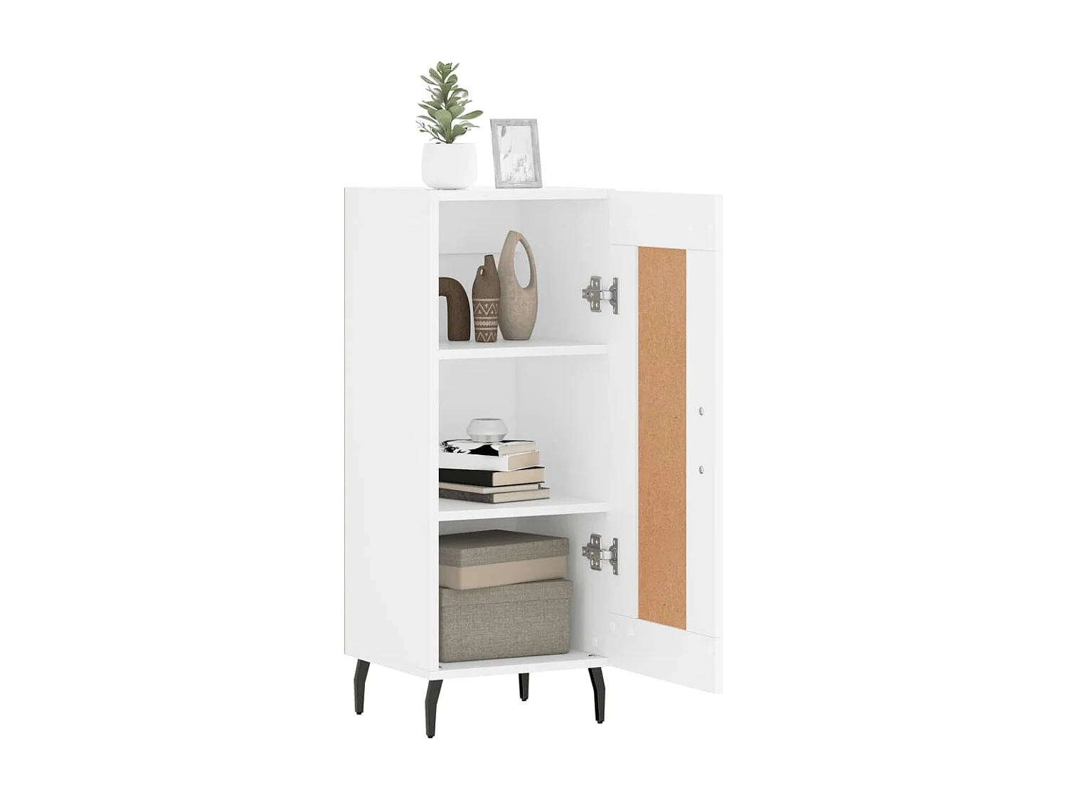 Buffet | Bahut | Meuble de rangement blanc 34,5x34x90 cm bois d'ingénierie