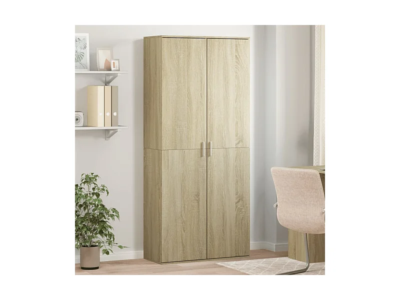 Buffet | Bahut | Meuble de rangement haut chêne sonoma 80x35x180 cm bois d'ingénierie