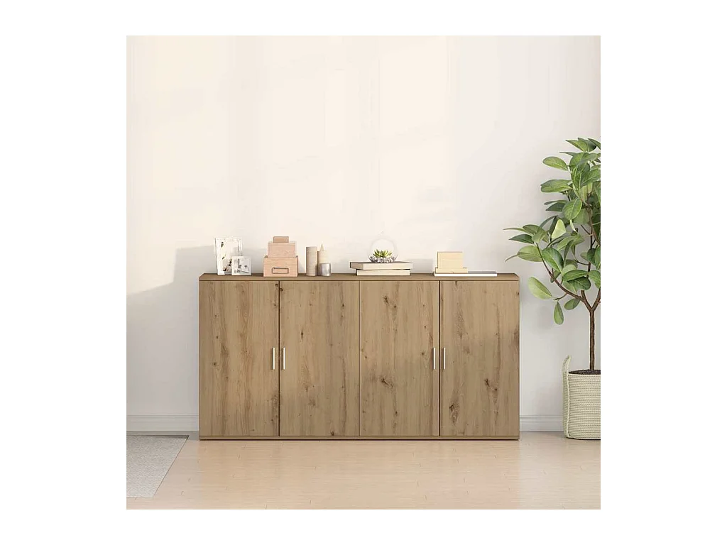 Credenze | Buffet | Armadi 2 pz Rovere Artigianale 79x38x80 cm Legno Ingegnerizzato