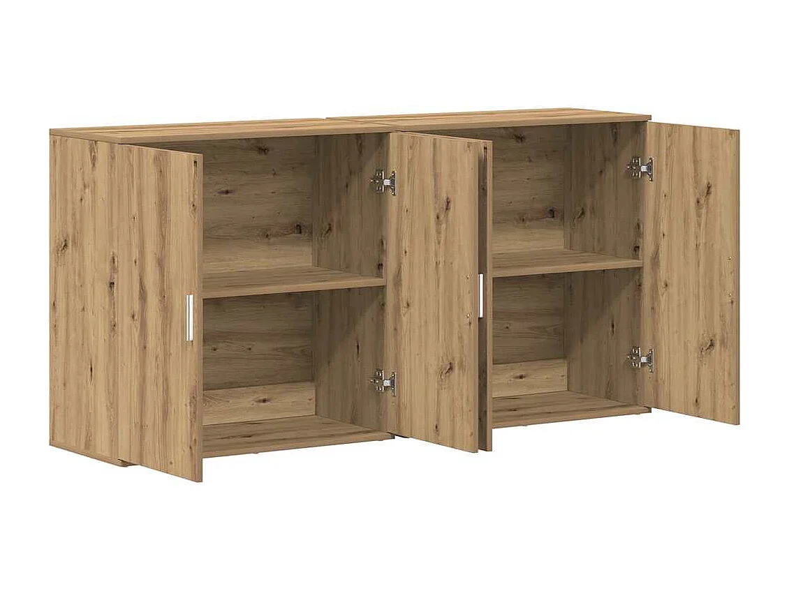 Credenze | Buffet | Armadi 2 pz Rovere Artigianale 79x38x80 cm Legno Ingegnerizzato