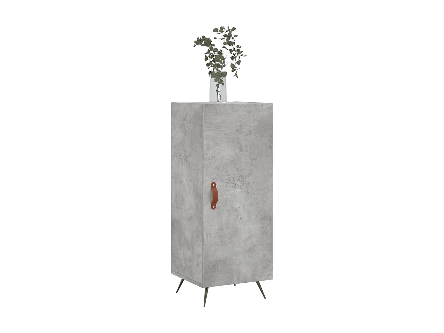 Buffet | Bahut | Meuble de rangement Gris béton 34,5x34x90 cm Bois d'ingénierie