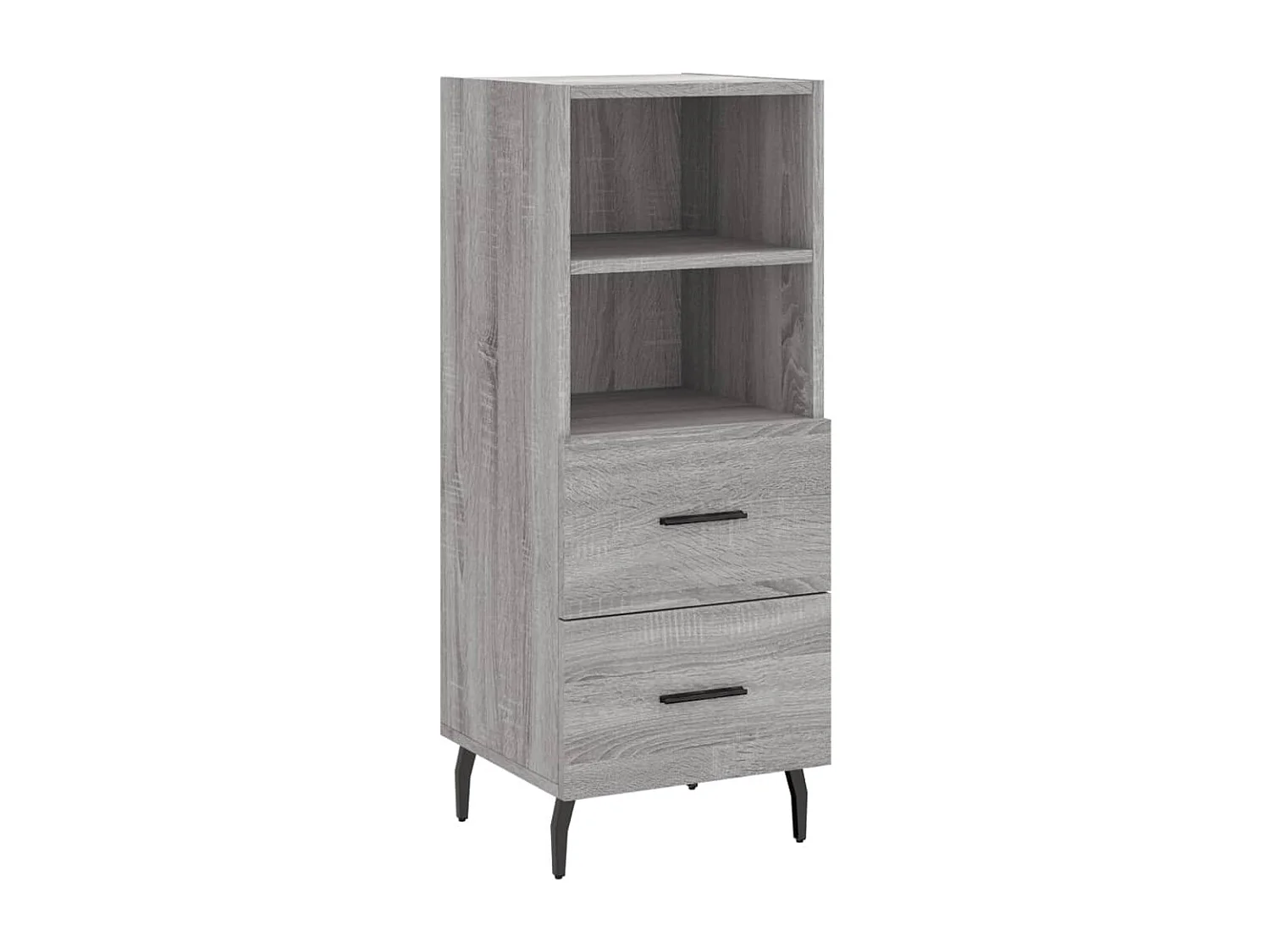 Buffet | Bahut | Meuble de rangement haut Sonoma gris 34,5x34x180 cm Bois d'ingénierie