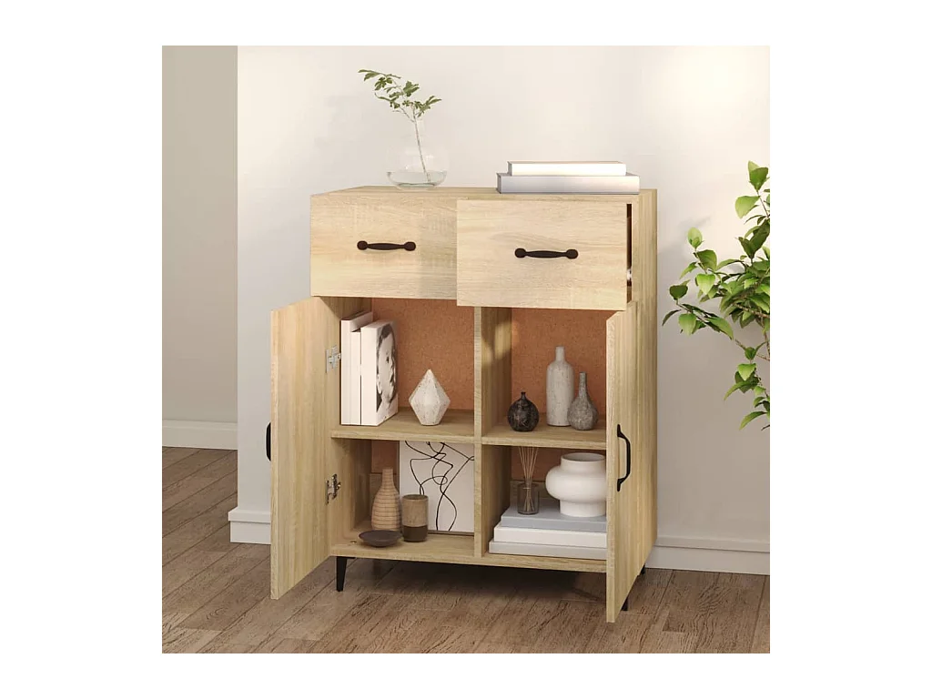 Credenza | Buffet | Armadio Rovere Sonoma 69,5x34x90 cm in Legno Multistrato
