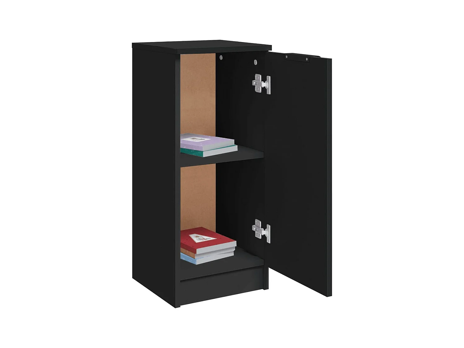 Credenze | Buffet | Armadi 2 pz Nere 30x30x70 cm in Legno Multistrato