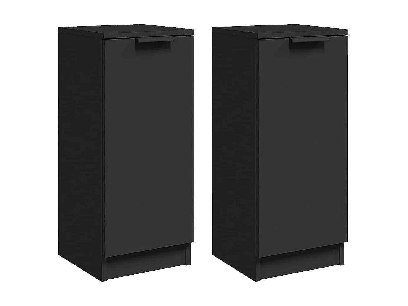 Buffets | Bahuts | Meuble de rangement 2 pcs noir 30x30x70 cm bois d'ingénierie