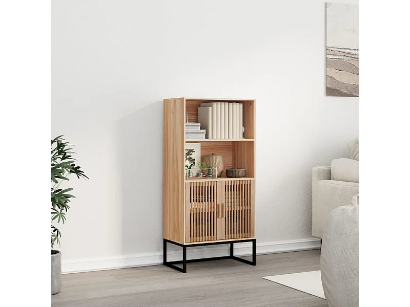 Buffet | Bahut | Meuble de rangement haut 60x35x125 cm bois d'ingénierie