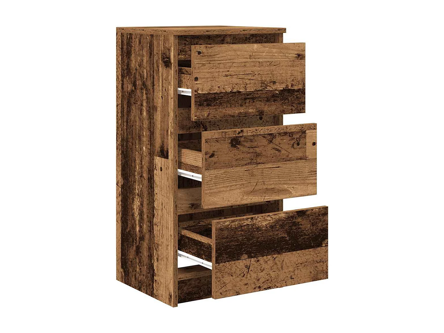 Buffet | Commode à tiroir | Meuble de rangement vieux bois 37,5x35x76 cm bois d'ingénierie