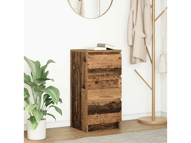 Buffet | Commode à tiroir | Meuble de rangement vieux bois 37,5x35x76 cm bois d'ingénierie