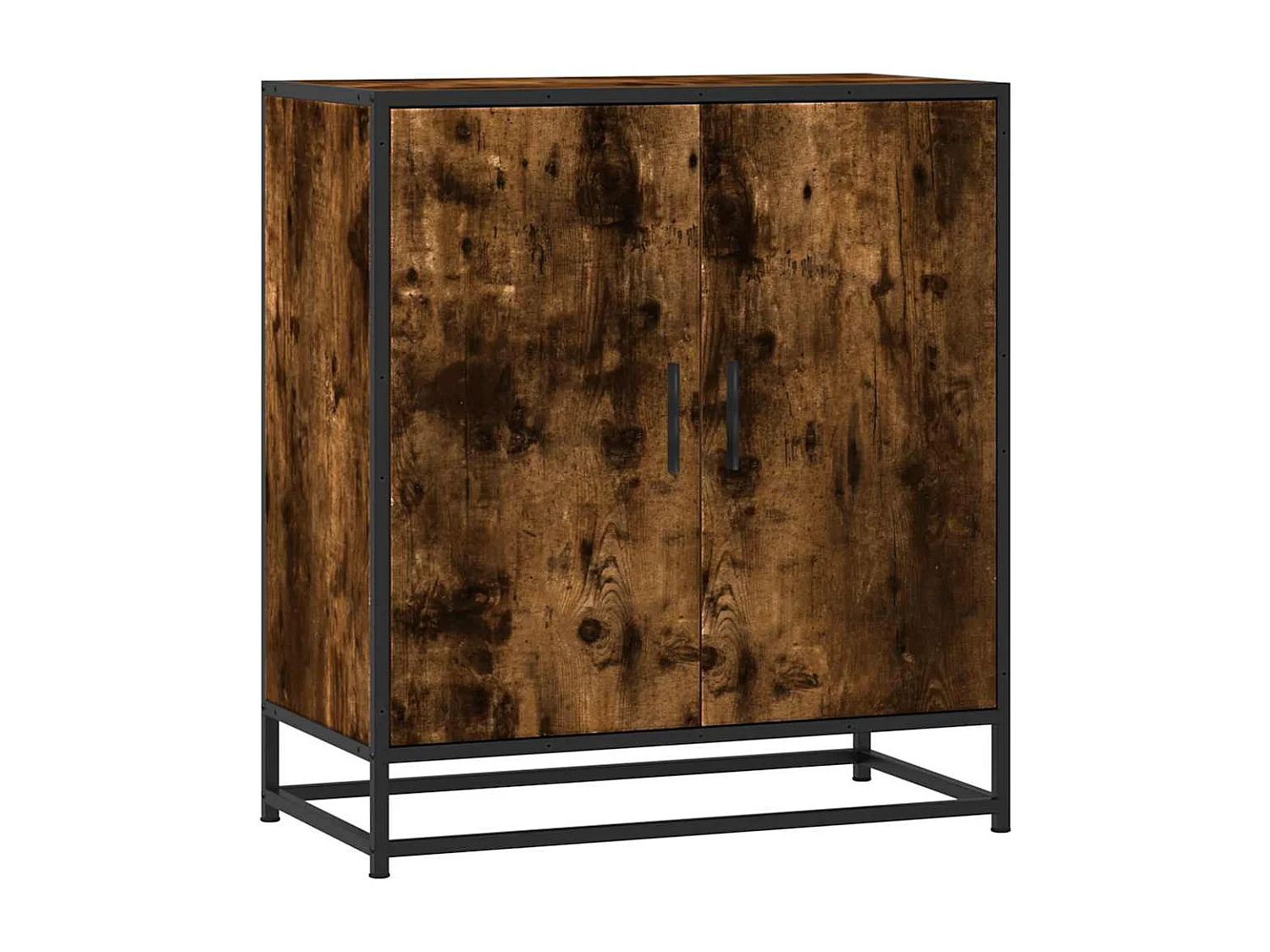 Buffet | Bahut | Meuble de rangement chêne fumé 68x35x76 cm bois d'ingénierie et métal