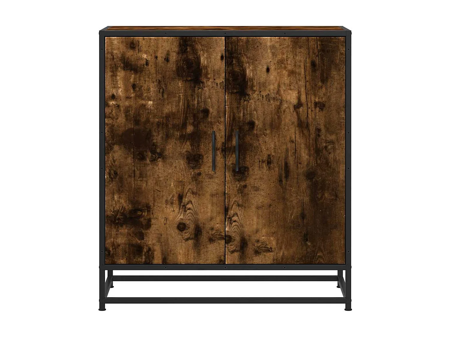 Buffet | Bahut | Meuble de rangement chêne fumé 68x35x76 cm bois d'ingénierie et métal