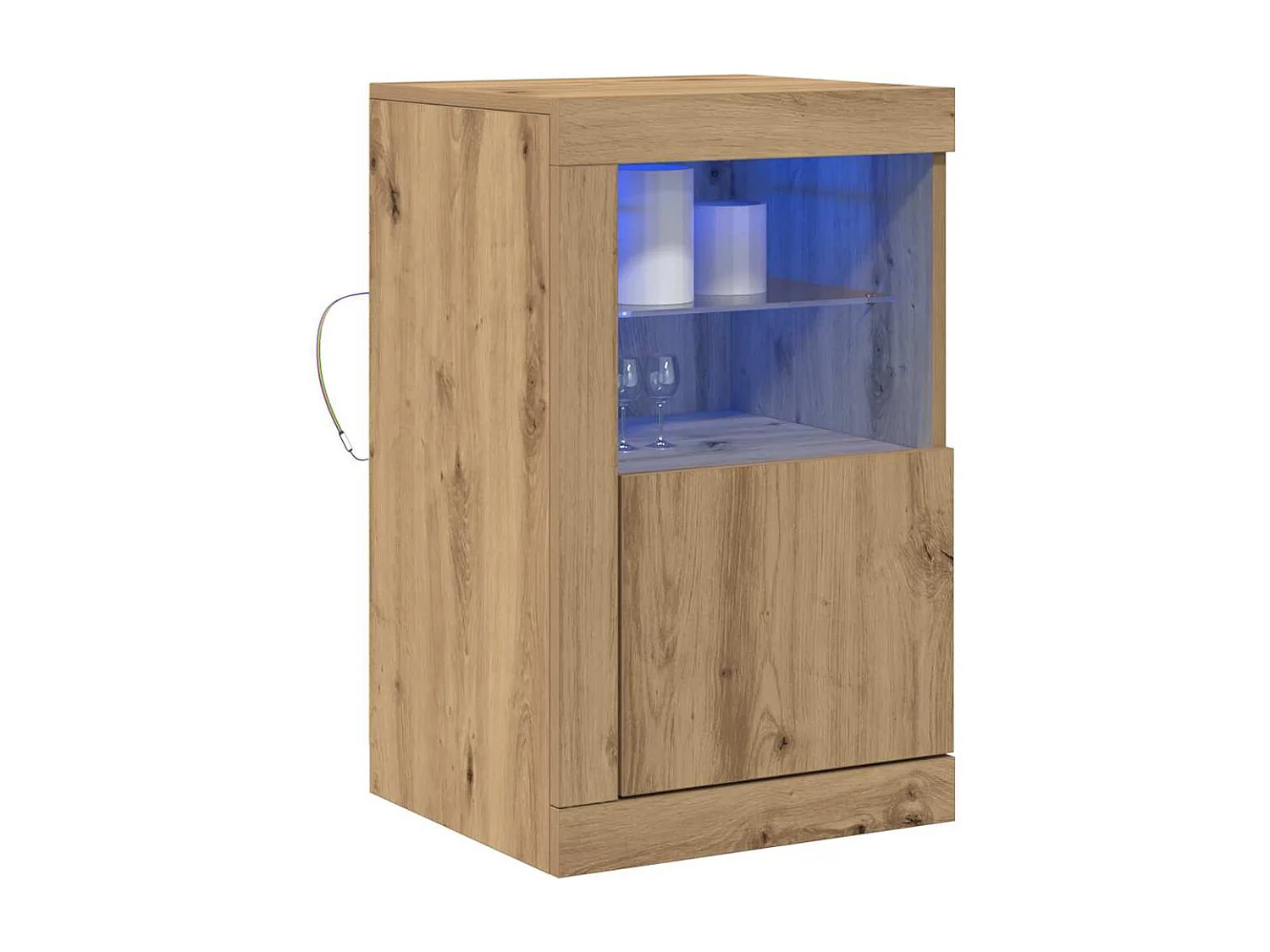 Buffets | Bahuts | Meuble de rangement avec éclairage LED 2 pcs Chêne artisanal 41x37x67 cm