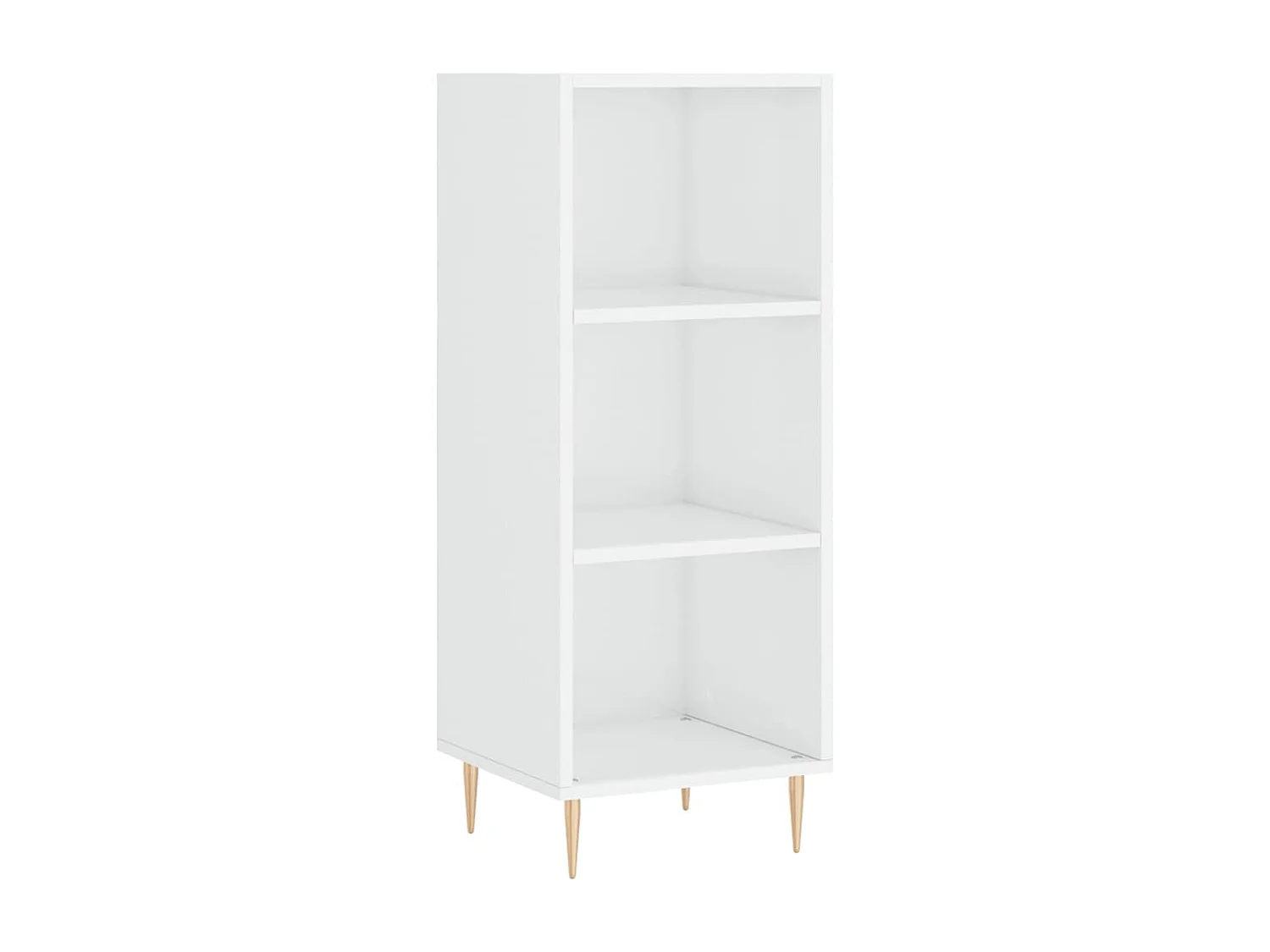 Buffet | Bahut | Meuble de rangement blanc brillant 34,5x32,5x90 cm bois d'ingénierie