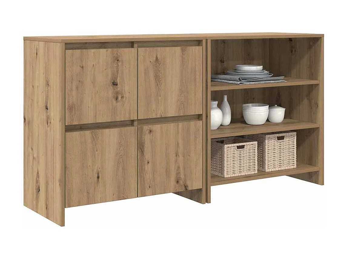 Credenza | Buffet | Armadio 2 pcs rovere artigianale 70 x 41 x 75 cm