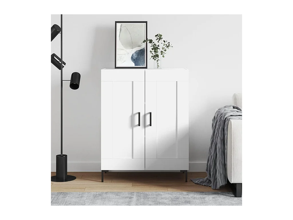 Buffet | Bahut | Meuble de rangement blanc 69,5x34x90 cm bois d'ingénierie