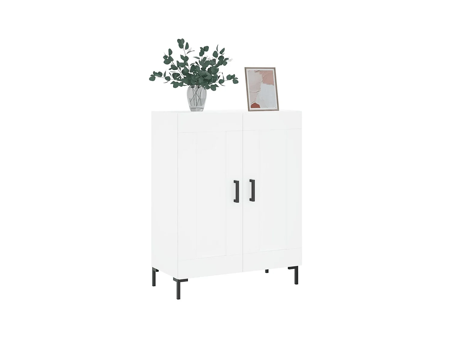Buffet | Bahut | Meuble de rangement blanc 69,5x34x90 cm bois d'ingénierie