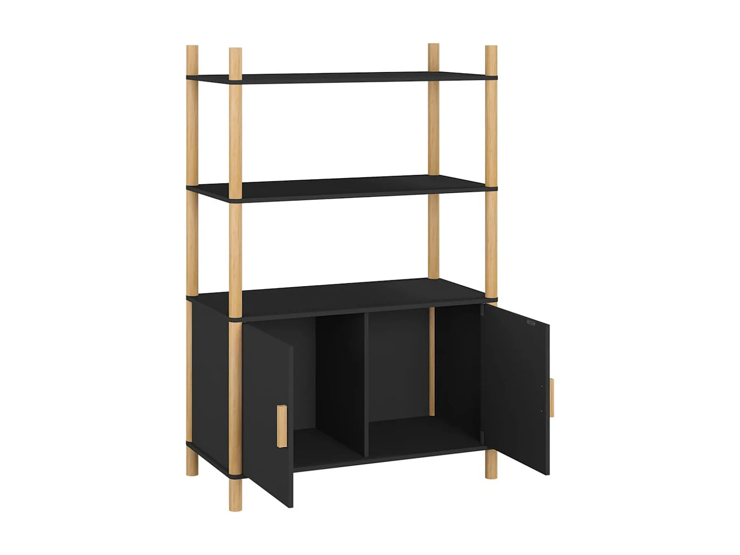 Buffet | Bahut | Meuble de rangement haut Noir 80x40x121 cm Bois d'ingénierie