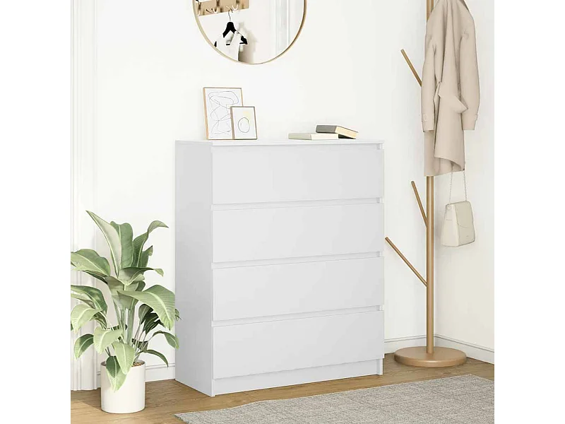 Buffet | Bahut | Meuble de rangement blanc 80x35x99 cm bois d’ingénierie