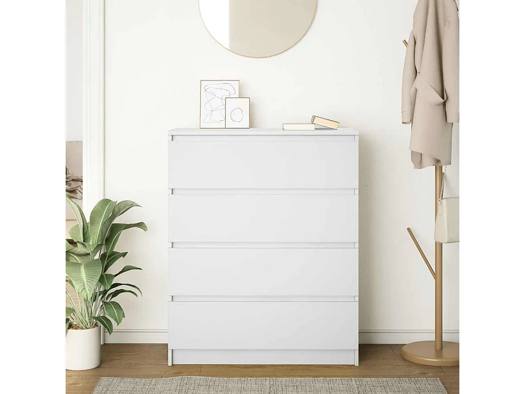 Buffet | Bahut | Meuble de rangement blanc 80x35x99 cm bois d’ingénierie