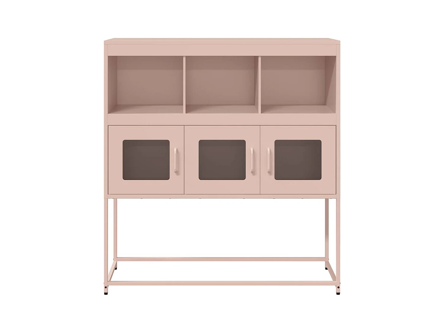 Buffet | Bahut | Meuble de rangement rose 100,5x39x107 cm acier laminé à froid