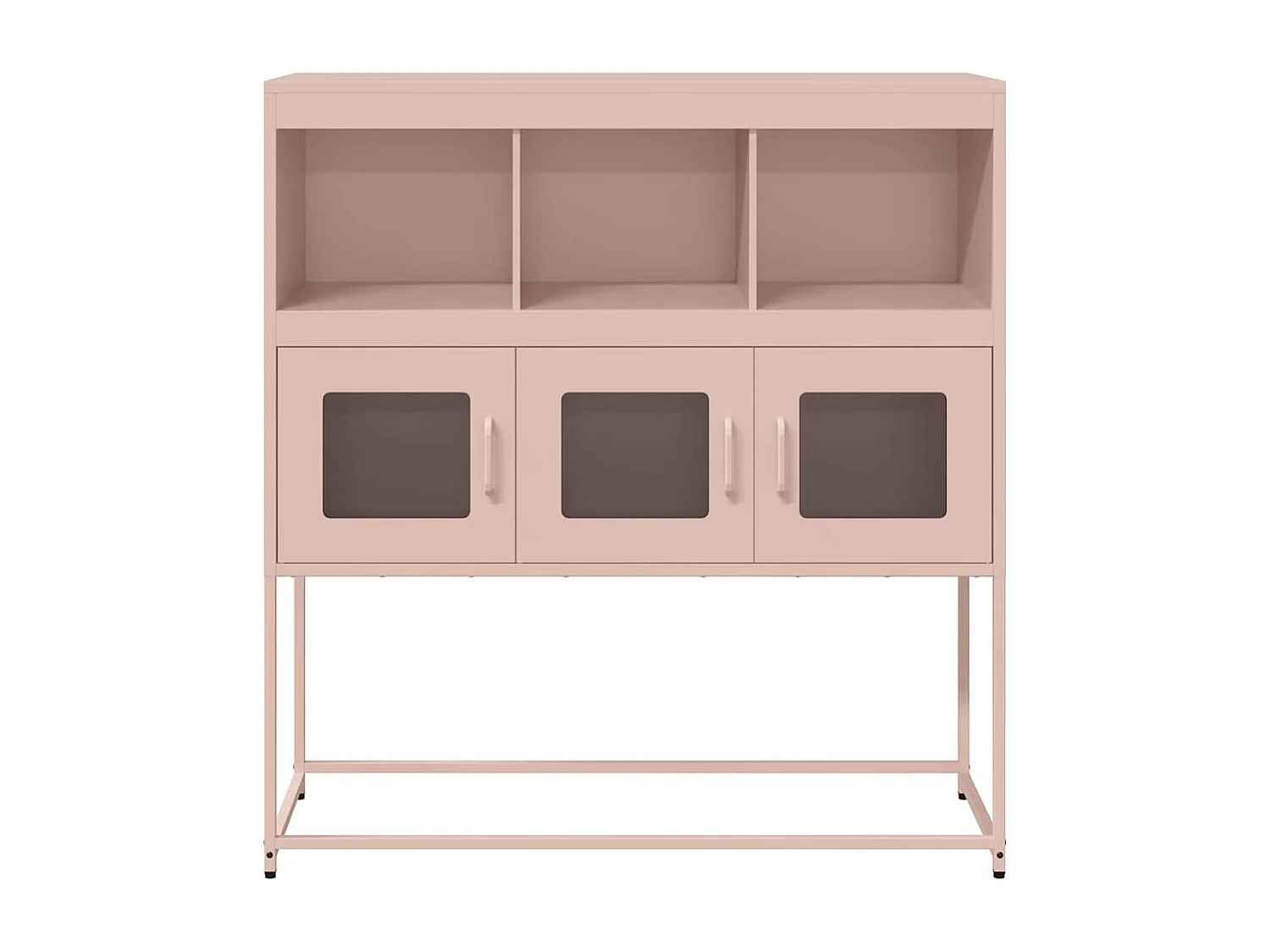 Credenza | Buffet | Armadio Rosa 100,5x39x107 cm in Acciaio Laminato a Freddo
