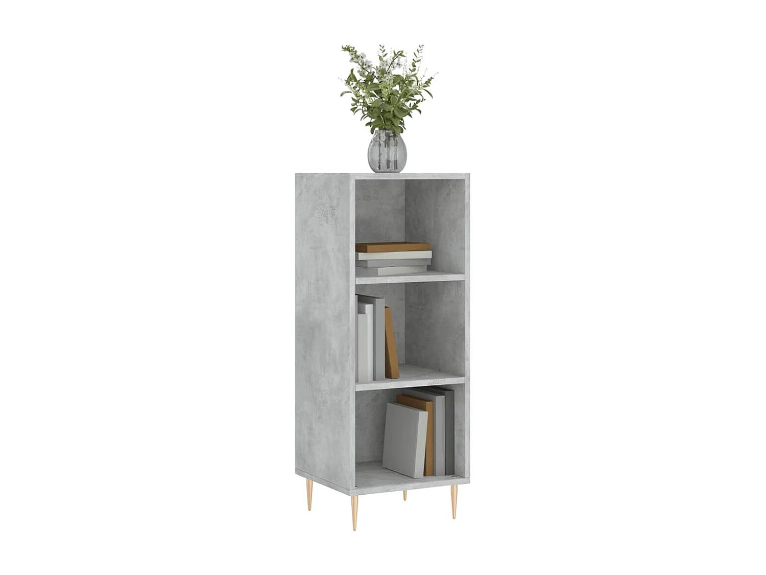 Buffet | Bahut | Meuble de rangement gris béton 34,5x32,5x90 cm bois d'ingénierie