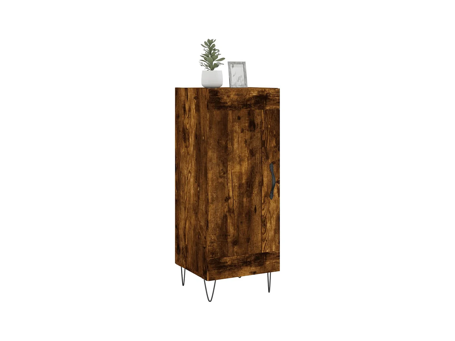 Buffet | Bahut | Meuble de rangement Chêne fumé 34,5x34x90 cm Bois d'ingénierie