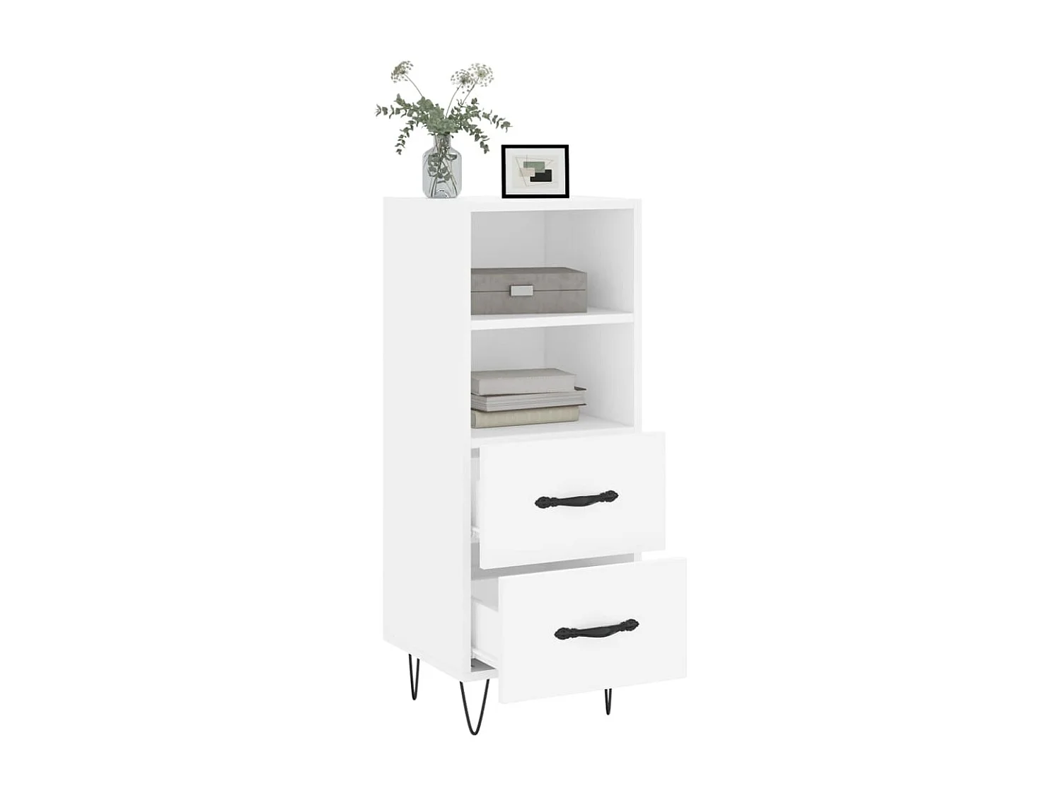 Buffet | Bahut | Meuble de rangement blanc 34,5x34x90 cm bois d'ingénierie