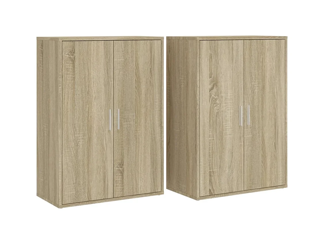Credenze | Buffet | Armadi 2 pz Rovere Sonoma 60x31x84 cm in Legno Multistrato