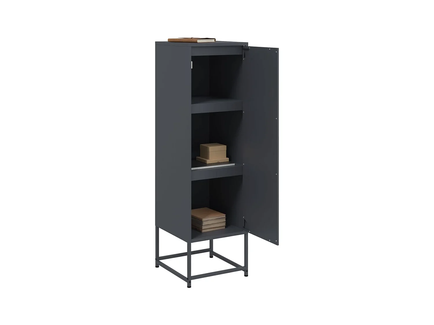 Buffet | Bahut | Meuble de rangement haut anthracite 36x39x123 cm acier