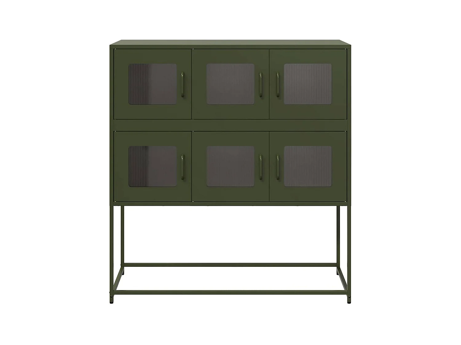Buffet | Bahut | Meuble de rangement vert olive 100,5x39x107 cm acier laminé à froid