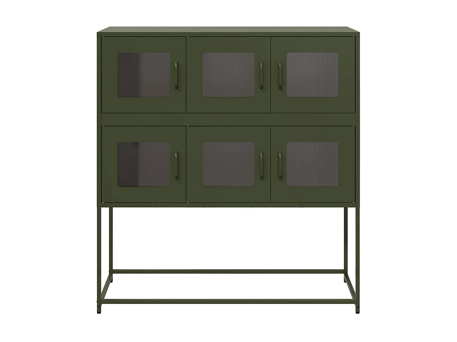 Buffet | Bahut | Meuble de rangement vert olive 100,5x39x107 cm acier laminé à froid