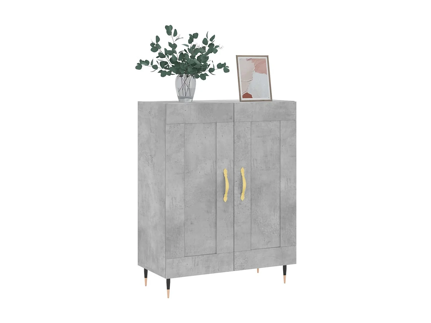 Buffet | Bahut | Meuble de rangement gris béton 69,5x34x90 cm bois d'ingénierie