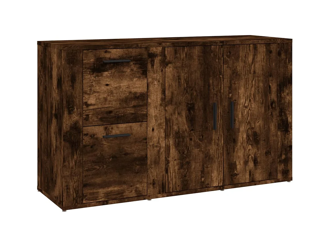 Credenza | Buffet | Armadio Rovere Fumo 100x33x59,5 cm in Legno Multistrato
