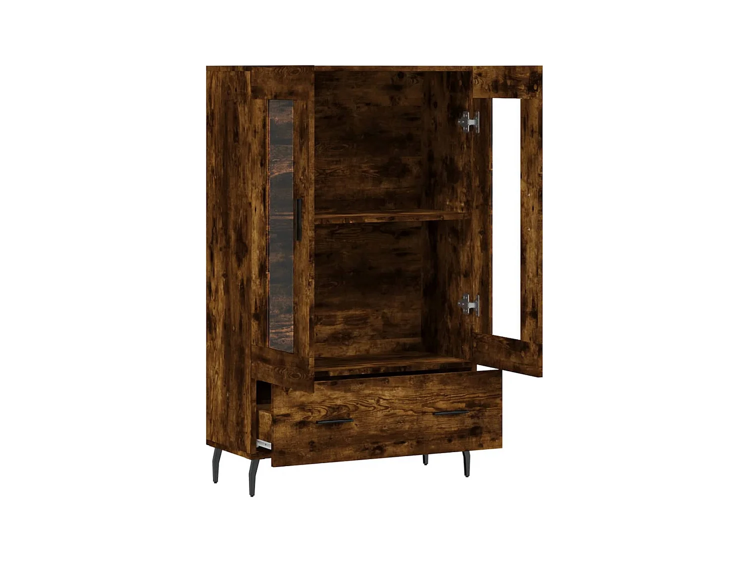 Credenza | Buffet | Armadio Rovere Fumo 69,5x31x115 cm in Legno Multistrato