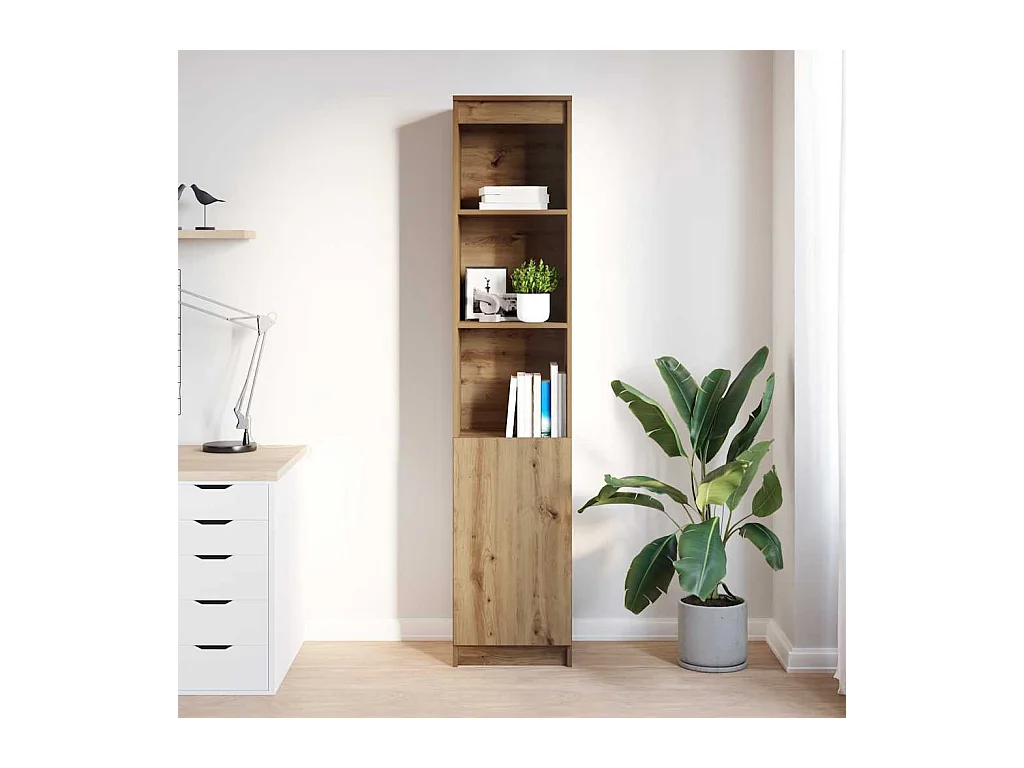 Credenza | Buffet | Armadio Alta Rovere Artigianale 37,5x35x180 cm in Truciolato