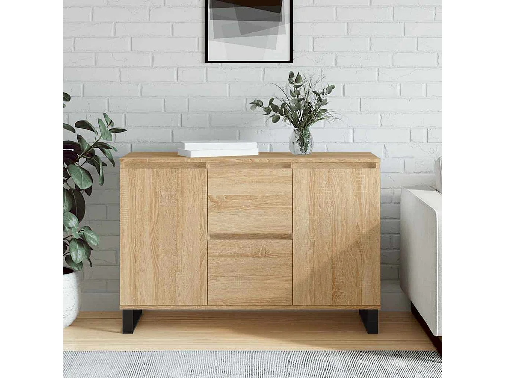 Buffet | Bahut | Meuble de rangement chêne sonoma 104x35x70 cm bois d'ingénierie