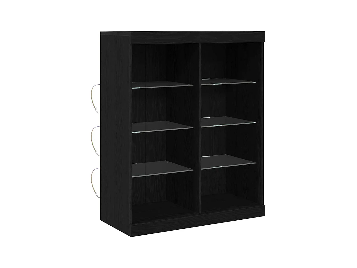 Buffet | Bahut | Meuble de rangement avec lumières LED en chêne noir 41x37x100 cm